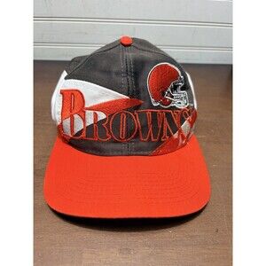 Vintage Cleveland Browns Snapback Logo 7 Hat Cap NFL 90's Shark Football